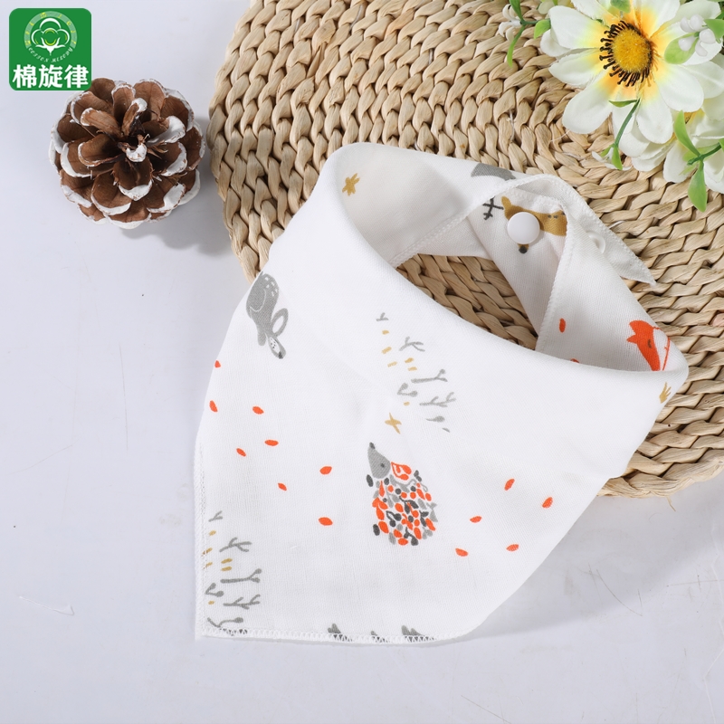 Baby Saliva towel Pure cotton cloth Absorbent Quick Dry Baby Lactation Bib Triangle Towel Press for children Eating Apron for children
