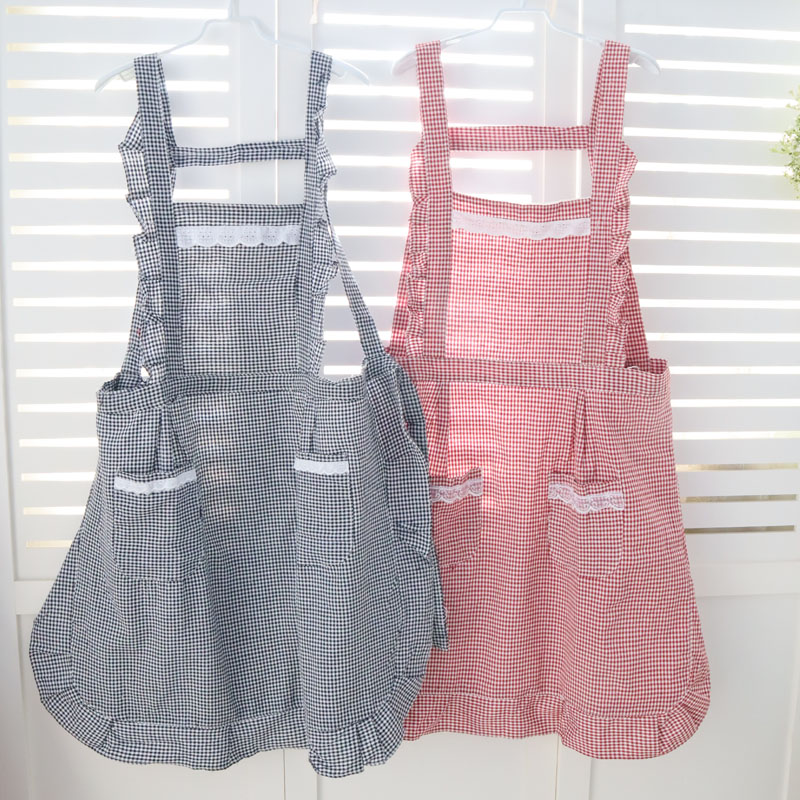 Vest apron women's summer cotton apron 2021 new Korean style cotton thin section work wear cotton fashion