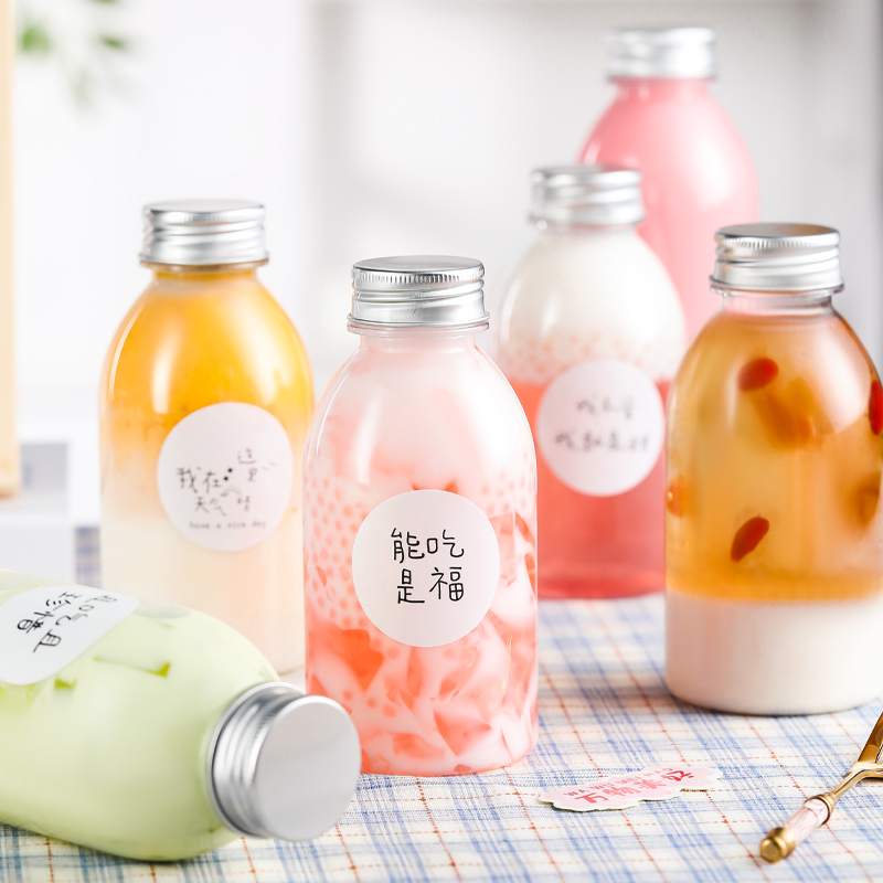 Yangzhi nectar bottle plastic milk tea cup sago packaged artifact Thai drink portable take-out cover