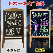 Outdoor suspension activities small blackboard shop with display frame luminous wall bracket type flash billboard written