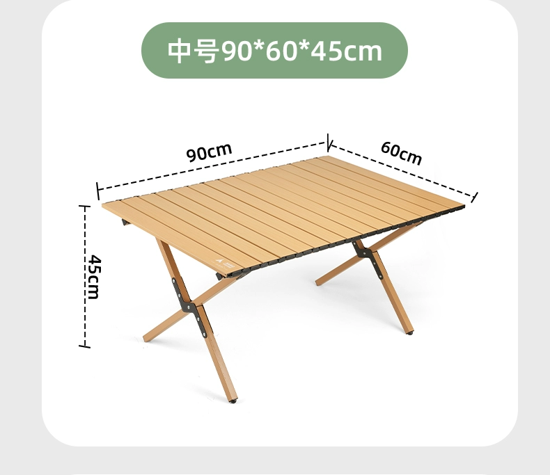 Bàn gấp ngoài trời di động thép carbon trứng cuộn bàn bàn cắm trại và ghế cắm trại bàn ăn dã ngoại cung cấp bộ thiết bị hoàn chỉnh MW chuẩn bị đồ an đi cắm trại đồ ăn mang đi cắm trại