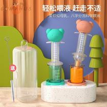 Baby medicine feeding artifact anti-choking newborn medicine feeding straw baby anti-choking nipple type syringe medicine feeding with scale