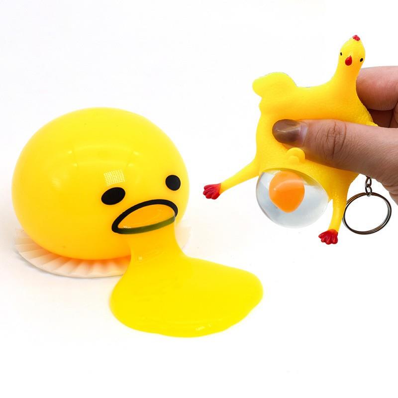Egg Yolk Spitting Stress Relief Toy, Vomiting Brother, Lazy Egg That Can Spit, Stress Relief Vent Ball, Prank Evil Vomiting Egg