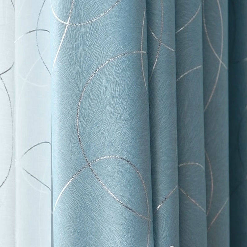 2023 new minimalist modern full shading thermal insulation polyester thickened windows fabric living-room bedroom light lavish finished shade-Taobao