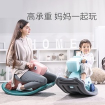 Kindergarten multi-function Christmas Little princess puzzle European-style childrens trojan horse rocking horse can be hand-pushed creative rocking carriage