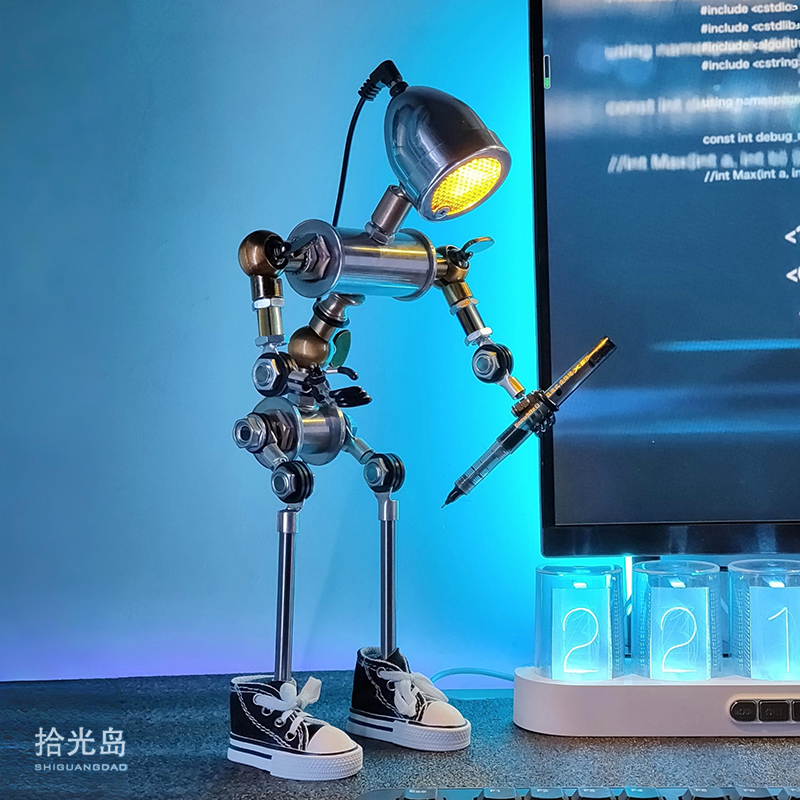 Boy's Birthday Gift Cyberpunk Computer Desktop Ornament E-Sports Room Decoration Cultural and Creative Atmosphere Lamp Creative Figurine