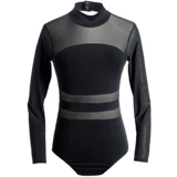 Танцевальный костюм для взрослых женщин в полой сетевом балетном костюме с длинными рукавами гимнастика костюма с аэрофотоснижей