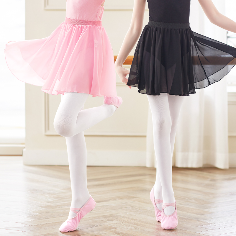 Children's dance costume girls practice dress ballet skirt chiffon small apron gauze skirt piece skirt Chinese dance skirt