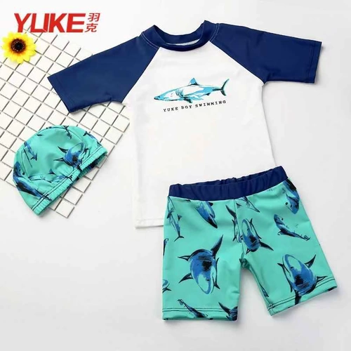 Детский мальчик детские детские плавающие костюмы носить кепки