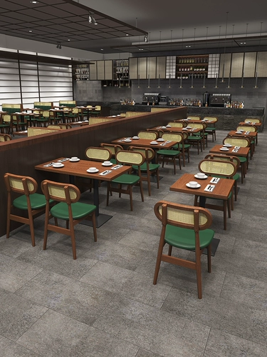 Стол ресторана с твердым древесиной и стул Комбинированный порт Бриз кофейный закус