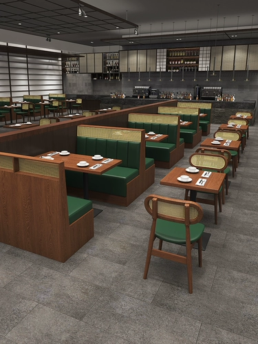 Стол ресторана с твердым древесиной и стул Комбинированный порт Бриз кофейный закус