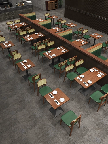 Стол ресторана с твердым древесиной и стул Комбинированный порт Бриз кофейный закус