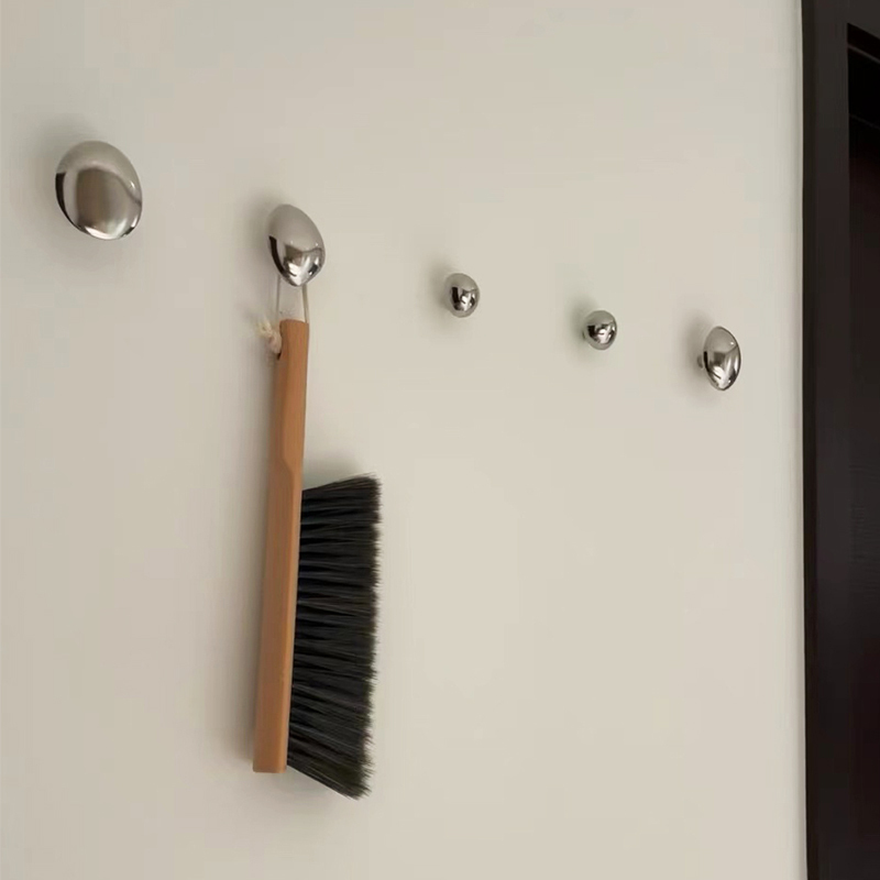 Star Emerald Water Drop (Silver Plated) Hook Silver Ceramic Hook No-Drill Creative Entryway Coat Hook