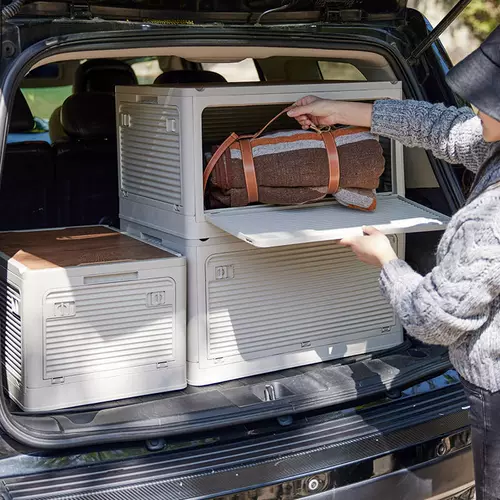 Складной ящик для хранения для кемпинга, вместительная и большая коробка для хранения для авто