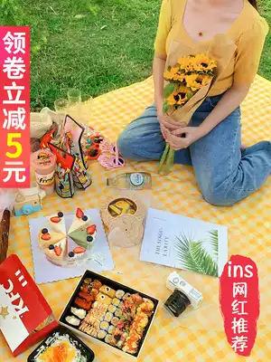 Picnic cloth Korea ins Nordic beach mat seaside waterproof sand and moisture proof mat outdoor camping thickened