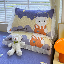 Chen set is sinking and the whole head is covered with silk cover. Cotton edge cartoon cute style pillowcase 4874 skin-friendly pillow cover