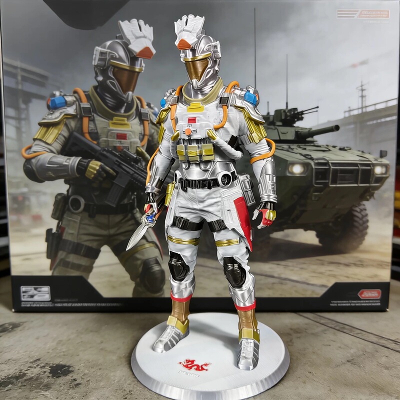 Delta Force Action Figure: Red Skin Lingxiao Guardian Collectible Ornament Gift for Children Small Toy