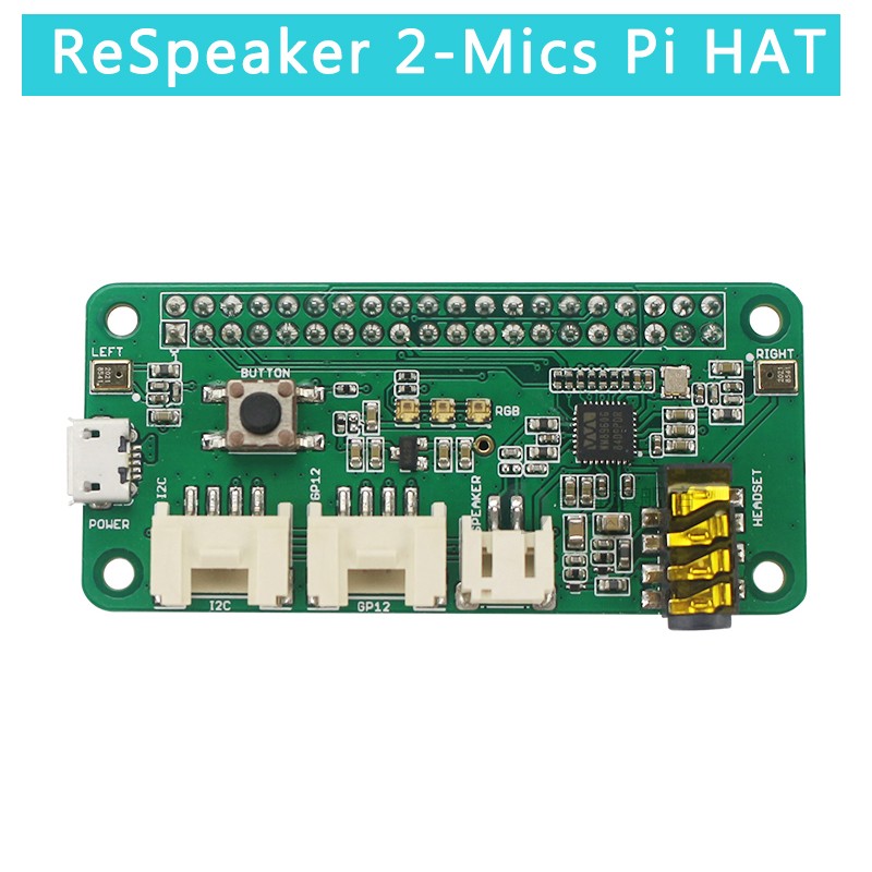 Купить ReSpeaker 2-Mics Pi Hat for Raspberry Pi 4 Model B Intellige в ...