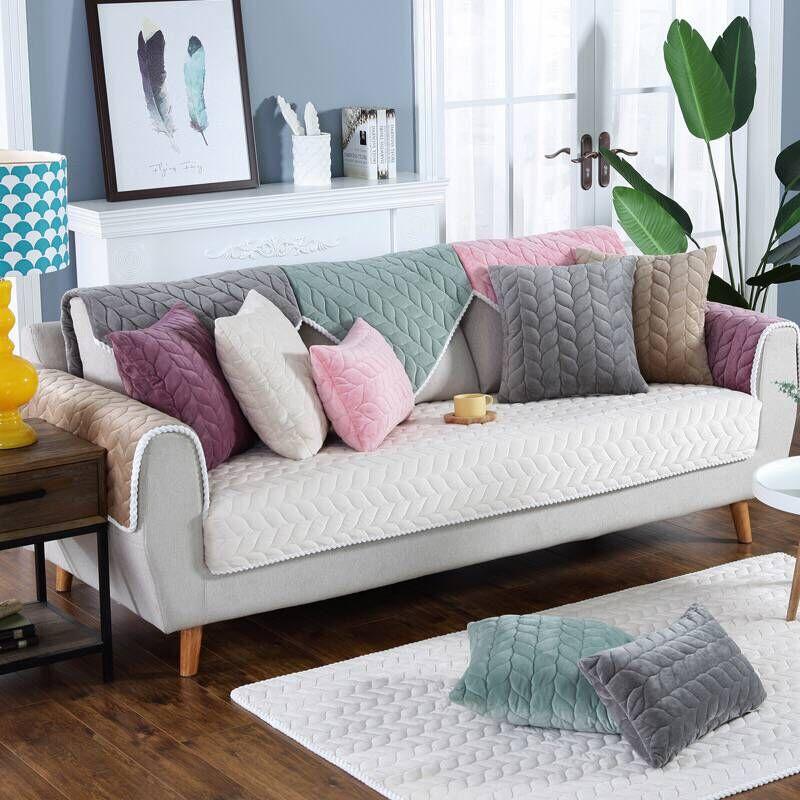 Sofa Cover Thicken Lace Slip Resistant Slipcover Seat