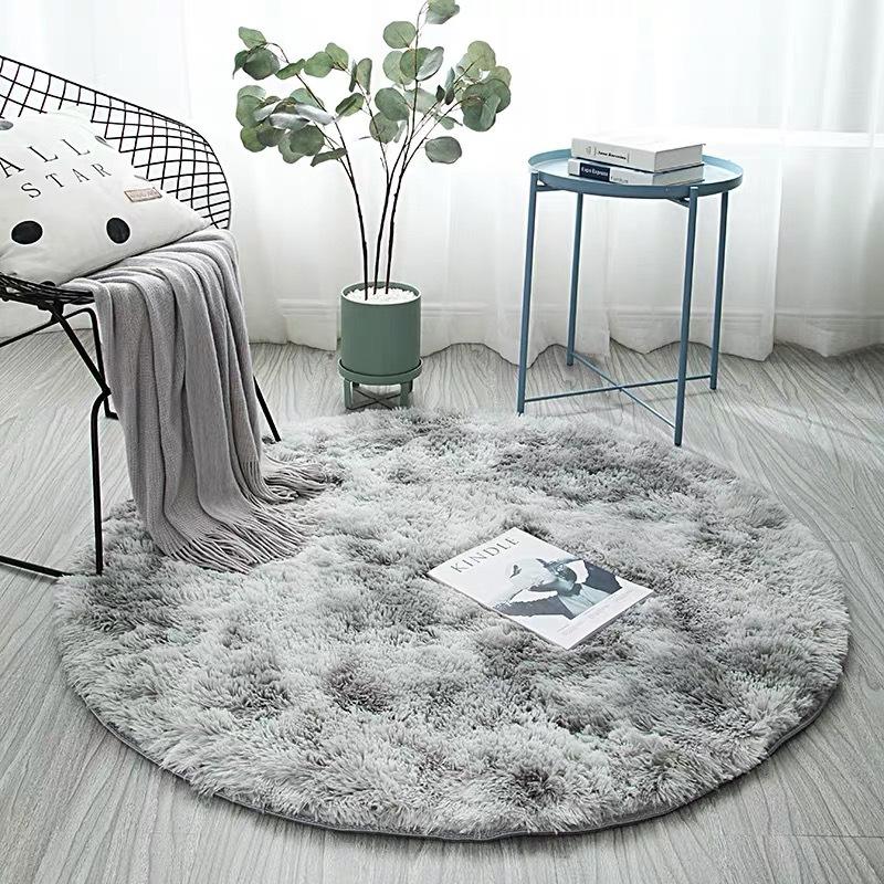 Round Carpet Nordic Ins Style Gradient Colorful Rug