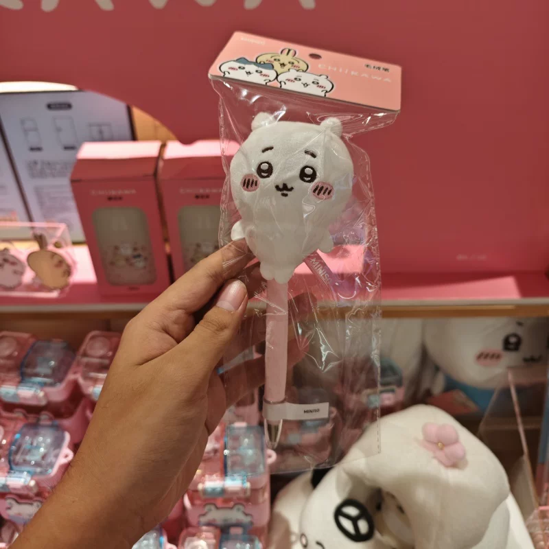 MINISO chiikawa серия 3D плюшенная ручка черный Гийусаки MINISO
