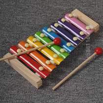 Toddler-Educational childrens 2-hand percussion instrument for 1-month-old baby 1 percussion toy xylophone 8 baby early education music eight tones