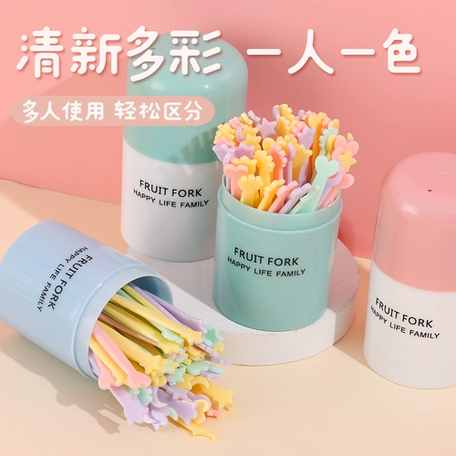 Вилка для фруктов, одноразовый пластиковый десертный комплект
