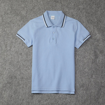 Children Polo Shirt Summer Pure Cotton School Uniform t Girls Half-Sleeve Boys Blue Short Sleeve T-Shirt for Boys