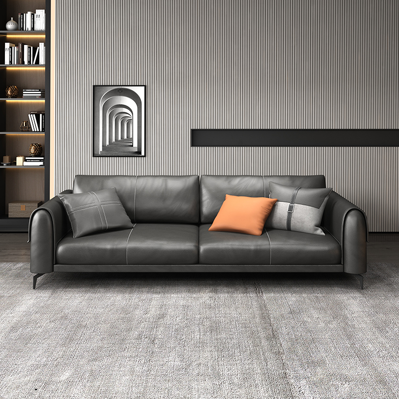 Office sofa tea Several groups of consolidated business reception leisure area simple leather triple-person office sofa