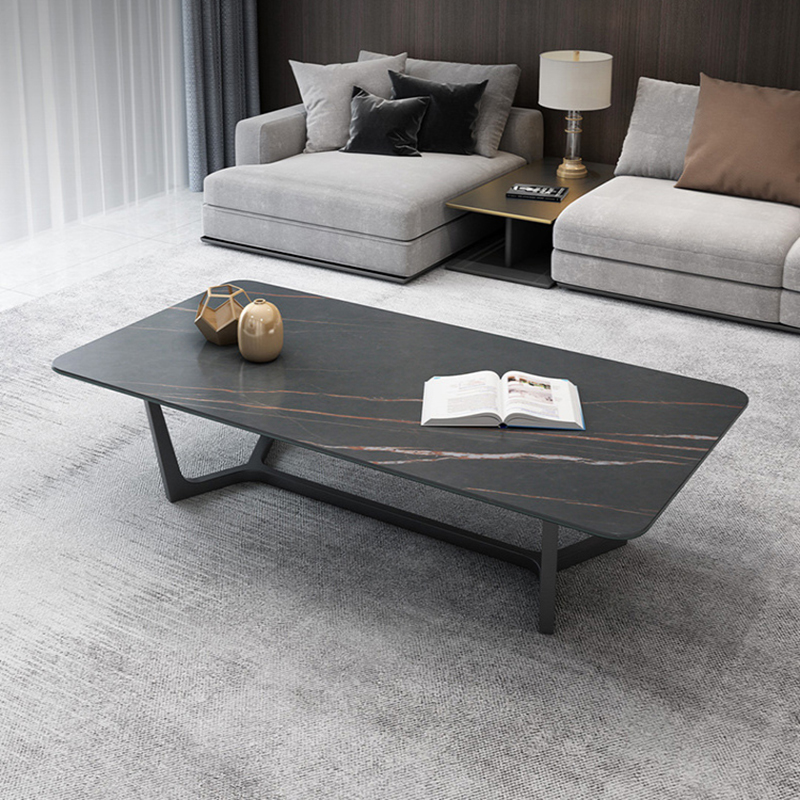 Italian-style rockboard minimalist tea table light extravagant modern minimalist small family room home rectangular marble tea table