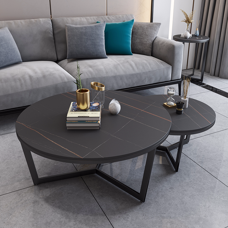 Willstyle Light Lavish Rockboard Tea Table Combined small family Living room Home Nordic Modern minimalist Creative Round Table