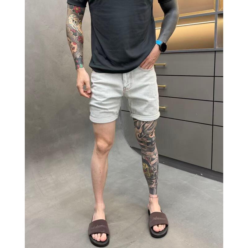 Spring New Style Fashion Casual Versatile Slim Fit Stretch Men's Denim Shorts 1812