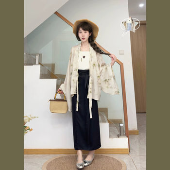 Luo zhutang luo evening breeze original hanfu pleats