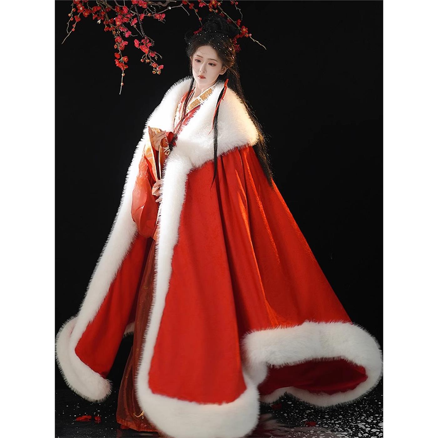 Original Hanfu fur collar cloak new for winter