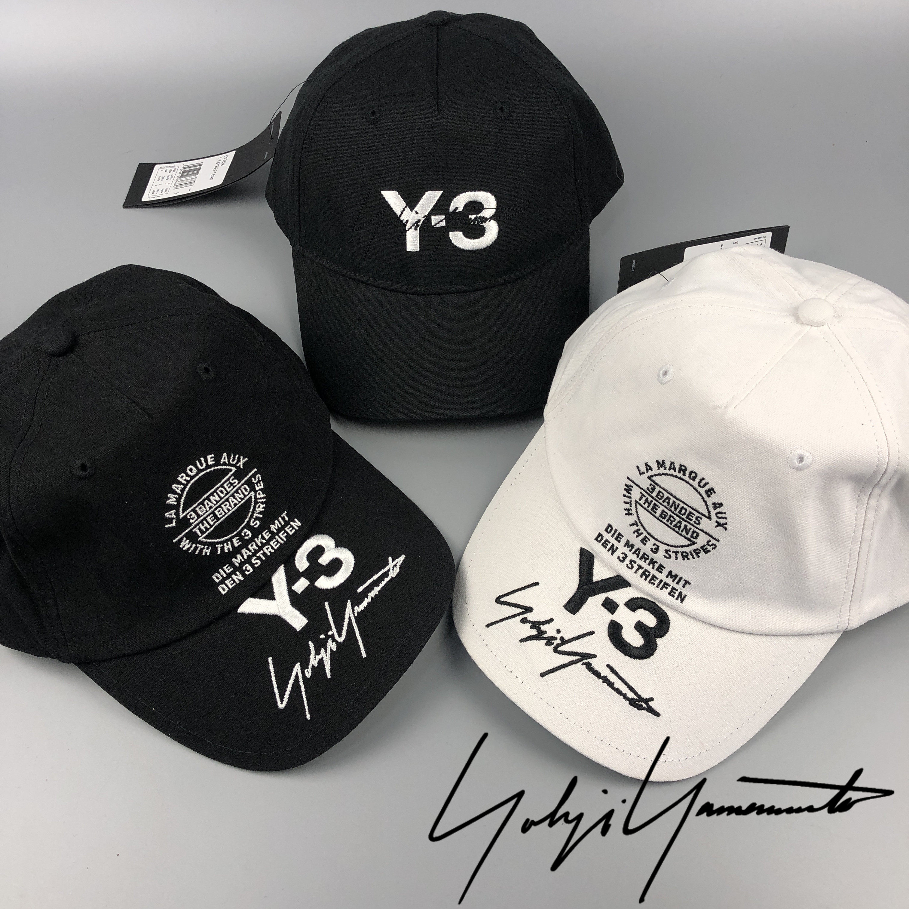 Yamamoto yaji ys classic black and white baseball cap double-sided embroidery joint cooperation big cap y3 little red book