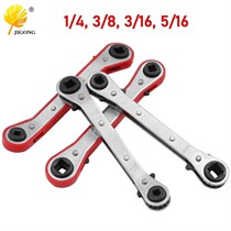 Flash Quadrilateral Ratchet Wrench Double Head Two-way 4-Fit 1 Ratchet Wrench British-Made Square Hexagon Refrigeration Equipment Air Conditioning