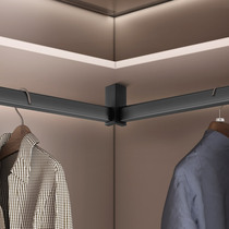 Suitable for wardrobe corner clothes rail Jinlaiya top-mounted side-mounted thickened flange accessories non-slip silent L cloakroom
