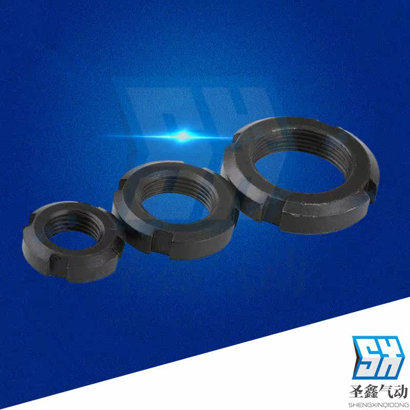 GB812 national standard round nut four-groove stop and anti-loose screw cap M10M12M14M16M18M20M22-M200