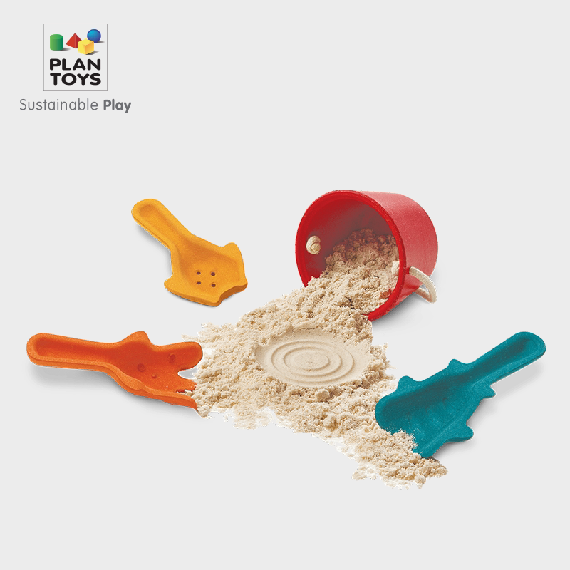 (Official direct sale) Imported Plantoys5803 beach base baby play sand play water beach wooden toys