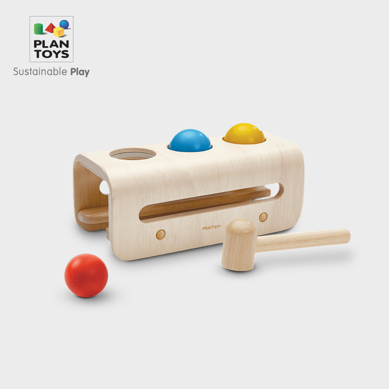 (official direct sales) imported plantoys5396 wooden early-teaching knockout stage shape sorting puzzle toy