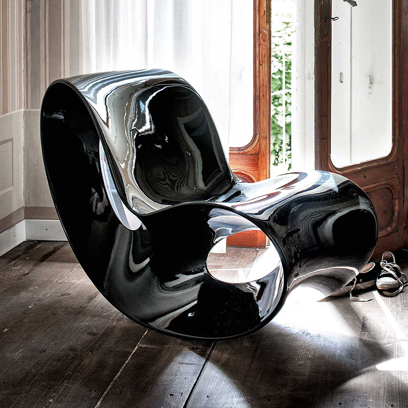 Nordic designer Vito Creative Glass Steel Hollow Rocker Chair Butterfly Children's Leisure Lounge Room