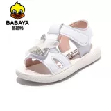 芭芭鸭 Сандалии для принцессы, летняя универсальная повседневная обувь для девочек, нескользящая пляжная пляжная обувь