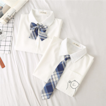 Original JK uniform shirt womens design sense niche white long-sleeved top basic style student wear college style shirt