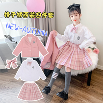JK uniform children 10 years old girls childrens clothes spring clothes foreign three-piece set girls elementary school kindergarten JK set set set