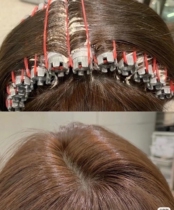 Korea Morgan perm female fluffy curly hair pad hair root tool perm curly hair potion self-adhesive curly hair bar