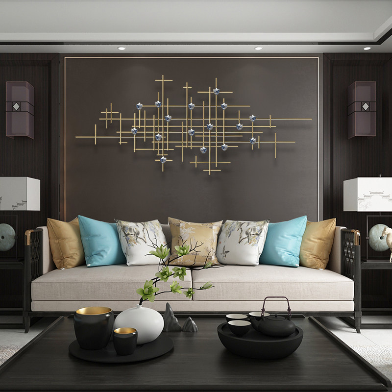 Nordic Wind Minimis Modern Creative Light Extravaganza Tv Sofa Background Wall Pendant Small Family Living Room Wall Deco