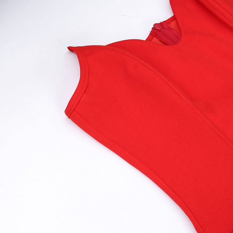 Sexet stropløs fiskebenskjole med fiskehale_voghion.com