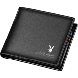 Playboy, короткий бумажник, кожаная тонкая сумка, из натуральной кожи, подходит для студента