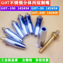 National standard propane cutting gun split propane cutting nozzle stainless steel gas liquefied gas plum blossom G07-30 100 300