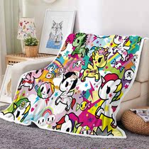 Naughty Dochic Autumn Winter Bifacial Suede Blanket Japan Tide Sign Coral Suede Children Afternoon Nap Blanket Sofa Cover Blanket